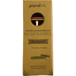 pandoo Safety Razor with Metal Handle - rose gold