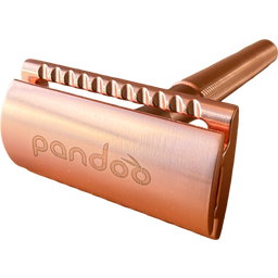 pandoo Safety Razor with Metal Handle - rose gold