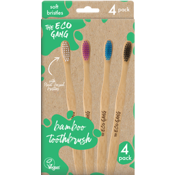 The Eco Gang Adult Bamboo Toothbrush 4 Pack - 4 Stk