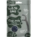 Floss Picks, Charcoal (50 bucăți)