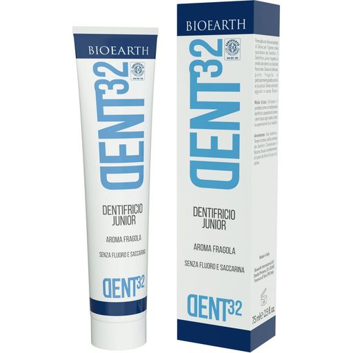 bioearth DENT32 Dentifricio Junior Aroma Fragola - 75 ml