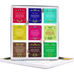 Metalowe pudełko upominkowe z herbatą 