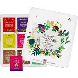 Metalowe pudełko upominkowe z herbatą 