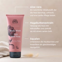 URTEKRAM Soft Wild Rose Body Wash