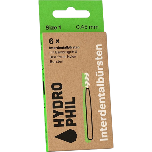 Hydrophil Interdentalbürsten - Size 1 (0,45 mm)