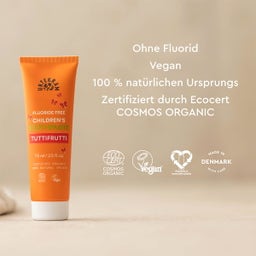 URTEKRAM Children's Tutti Frutti Toothpaste - 75 ml