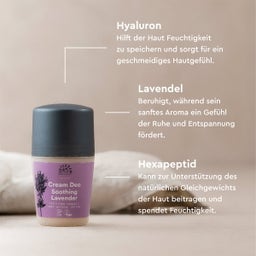 URTEKRAM Soothing Lavender Cream Deo Roll-on - 50 ml