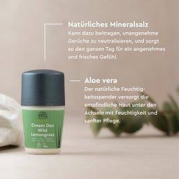 URTEKRAM Wild Lemongrass Deo Roll On - 50 ml