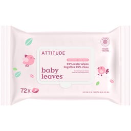 Attitude baby leaves 99% Water Wipes - 72 unidades