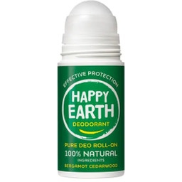 Happy Earth Pure Deo Roll-On - Bergamot Cedarwood