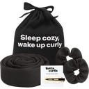 lotta curls Satin Cotton Curl Headband Set  - Black