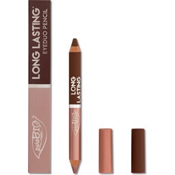 Long Lasting King-size Eyeshadow Duo Pencil - 103L - Pink/Warm Brown