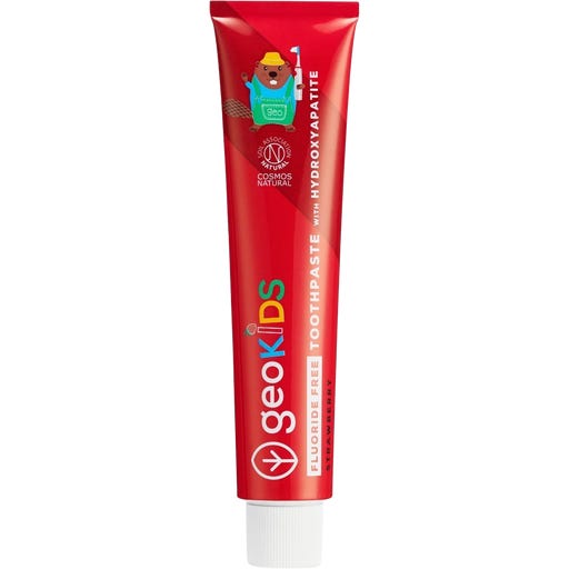 geoKIDS Fluoride Free Toothpaste Strawberry & Hydroxyapatite