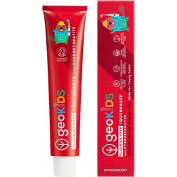 geoKIDS паста за зъби без флуор с ягода и хидроксиапатит - 75 мл