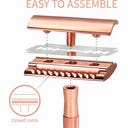 Bambaw Rasoir de Sûreté & Support - Rose doré