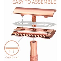 Bambaw Rasoir de Sûreté & Support - Rose doré