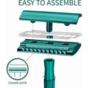 Bambaw Safety Razor with Stand - Sea Green