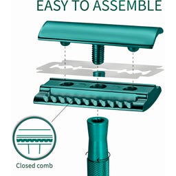 Bambaw Safety Razor with Stand - Sea Green