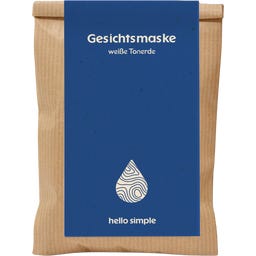 hello simple Zero Waste White Clay Face Mask - 100 g