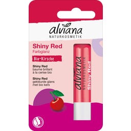 alviana Naturkosmetik Leppepomadestift Shiny Red - 4,50 g