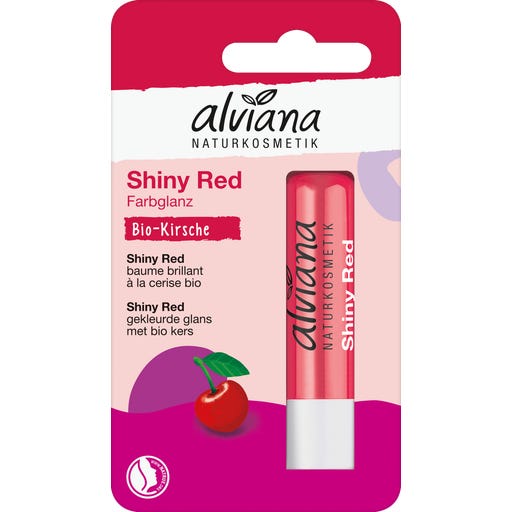alviana Naturkosmetik Baume à Lèvres "Shiny Red" - 4,50 g