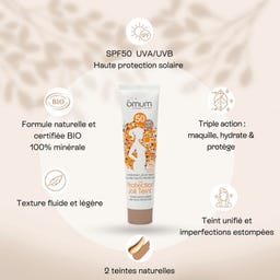 Crème Solaire Teintée SPF50 Visage 