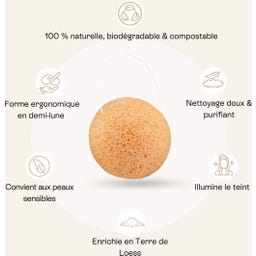 Éponge Konjac Visage Exfoliante & Purifiante 