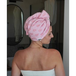 lotta curls Turban za kosu - pink