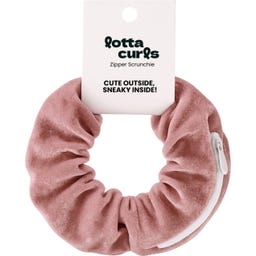 lotta curls Zipper Scrunchie - Blush