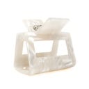 lotta curls Hair Clip  - white marble