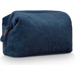 Cosmetic Bag Cooper Velvet Quilty Days, extra large - Blue