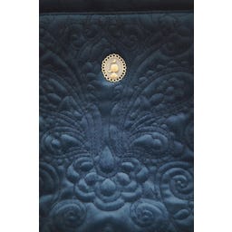 Cosmetic Bag Cooper Velvet Quilty Days, extra large - Blue