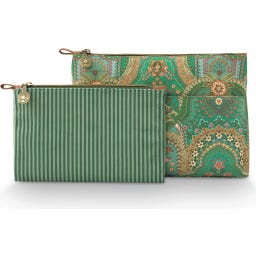Pip Studio Cosmetic Bag Set Caryn Jabali - Green