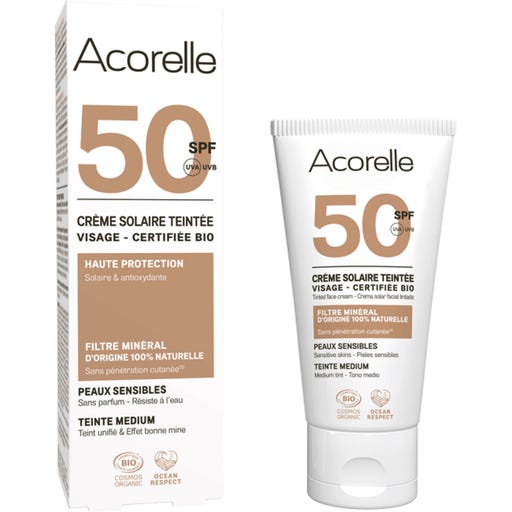 Crema Solar Rostro FPS 50 con Toque de Color - Medium