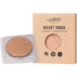 puroBIO cosmetics Velvet Touch Compact Highlighter REFILL - 01 Soft Pearl - vegan