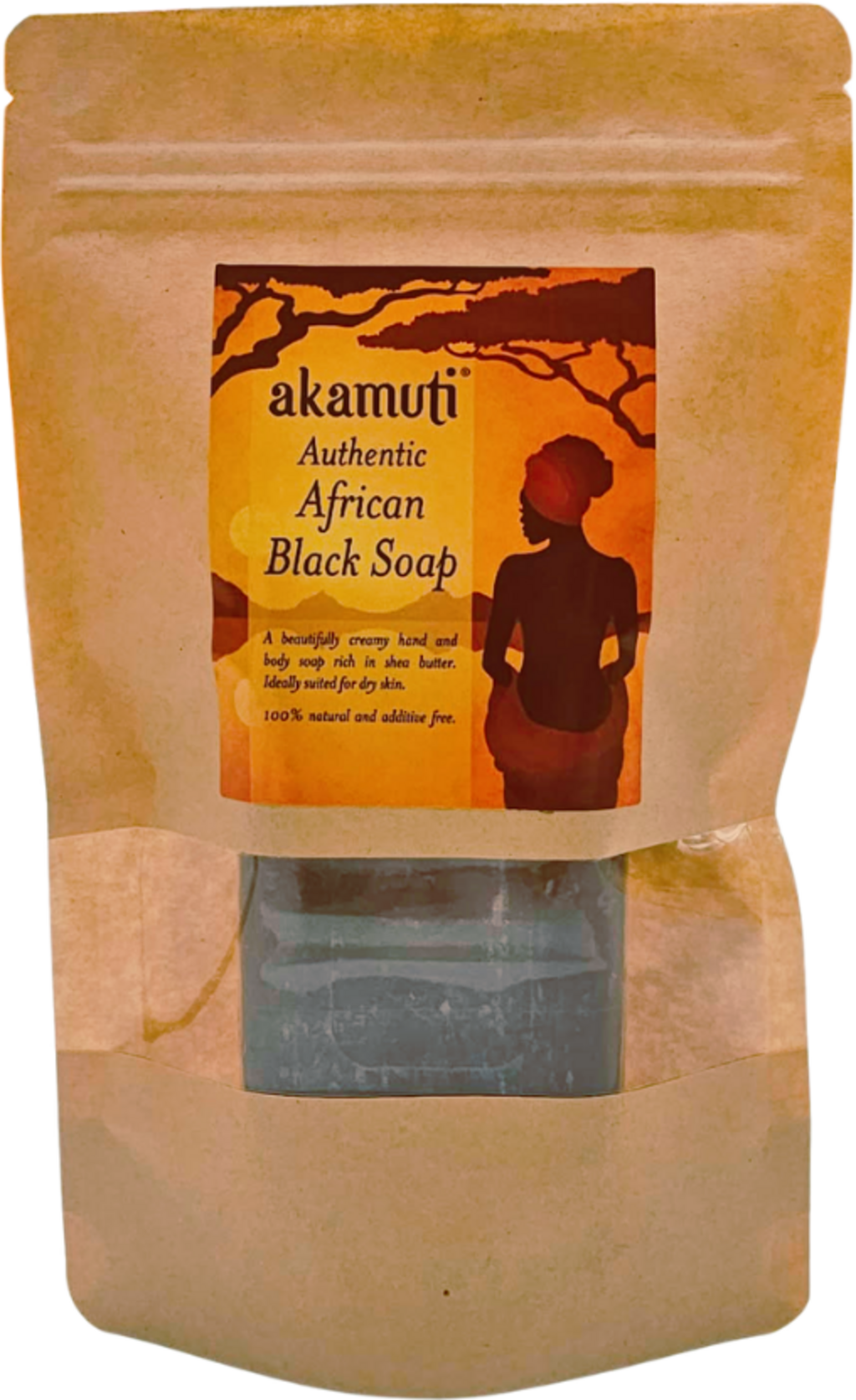 akamuti African Black Soap Bar - 120 g