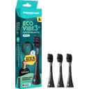 happybrush Eco VIBE 3+ Aufsteckbürsten AllBlack - 3 Stück