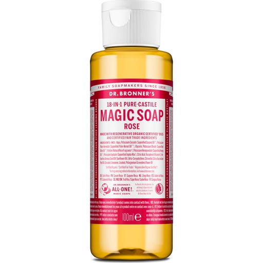 Dr. Bronner's 18in1 Pure Castile Magic Soap Rose - 100 ml