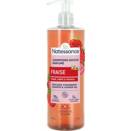 Natessance Dětský šampon a mycí gel 3v1 - jahoda