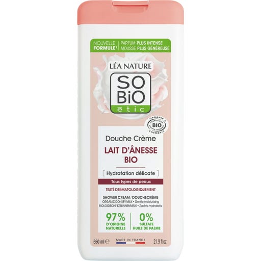 LÉA NATURE SO BiO étic Douche Crème au Lait d'Ânesse - 650 ml