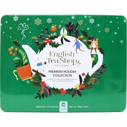 Zestaw prezentowy z herbatą w metalowej puszce „Winter Tea Collection” – zielony, Bio - 36 torebek herbaty
