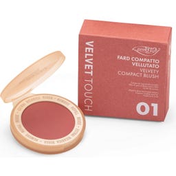 puroBIO cosmetics Velvet Touch Compact Blush - 01 Pinky Nude (matt) - vegan