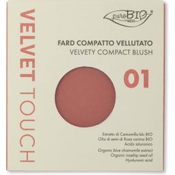 puroBIO cosmetics Velvet Touch Compact Blush - 01 Pinky Nude (matt) - vegan