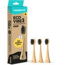 happybrush ECO VIBE 3 fogkefe pótfej - Bambusz