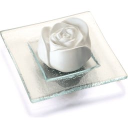 Diffusore "Bocciolo di Rosa" con Piattino di Vetro