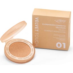puroBIO Cosmetics Velvet Touch Compact Highlighter - 01 Soft Pearl - vegan