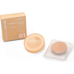 puroBIO Cosmetics Velvet Touch Compact Highlighter REFILL - 01 Soft Pearl - vegan