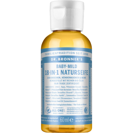 Dr. Bronner's 18 in 1 Baby Unscented Liquid Soap - 60 ml