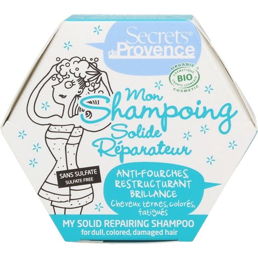 Secrets de Provence Bio tuhý regeneračný šampón - 85 g