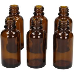 farfalla Brown Glass Bottle Empties Set, 30 ml